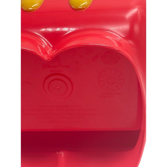 Disney Mickey Mouse Kitchen Sink Ice Cream Dessert Sundae Bowl Dish Red Plastic - Picture 15 of 16